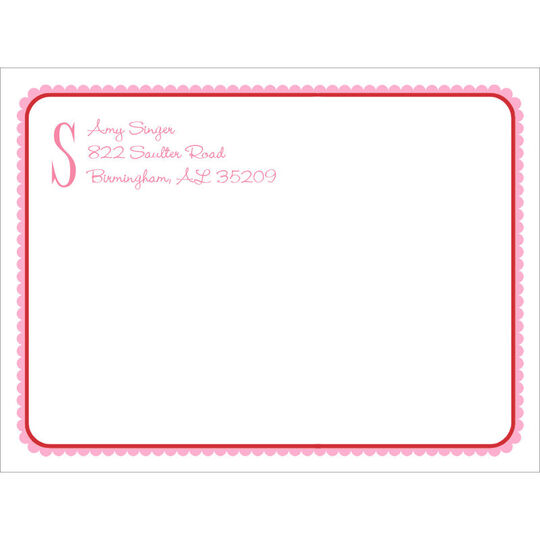 Pink Ruffled Border Shipping Labels